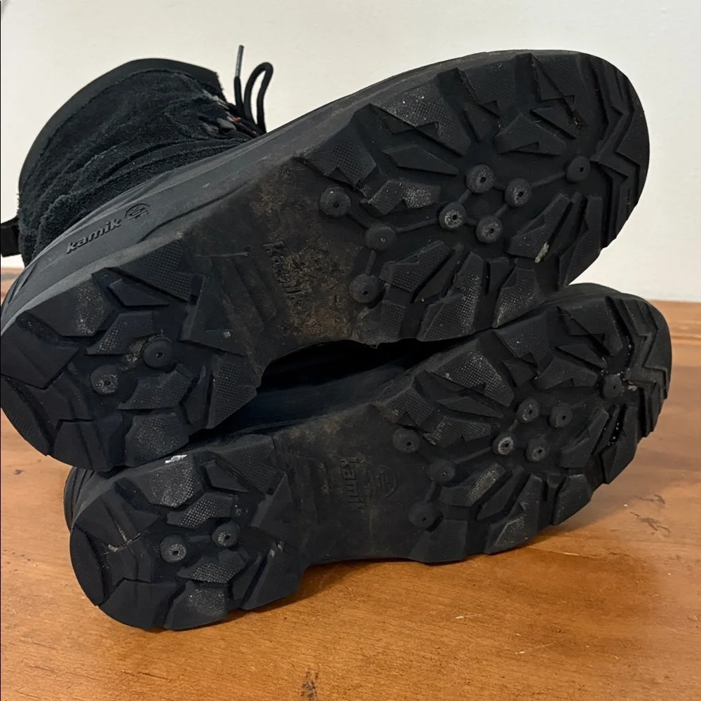 Kamik Nation Pro Black Insulated Snow Boots Size 12
